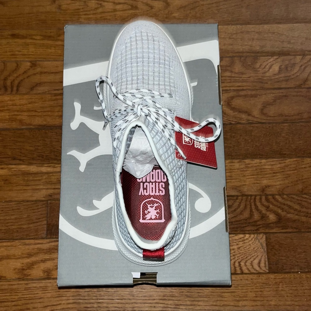 Stacy Adams Vortex Mesh Sporty Sneakers White & Gray Men’s Size 8.5 - Picture 7 of 11
